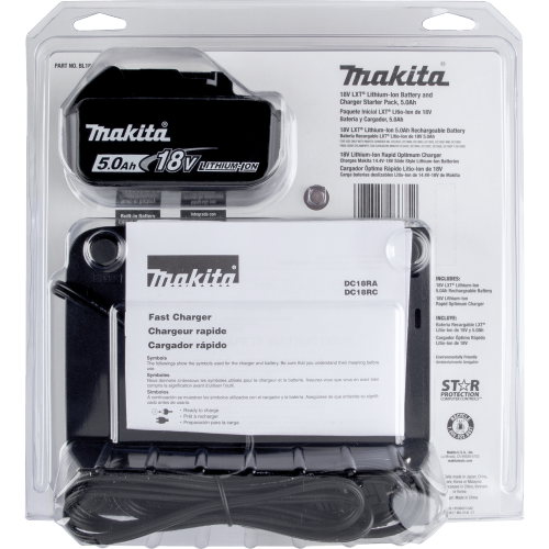 Makita BL1850BDC1 Package Shot (back) - Thumbnail